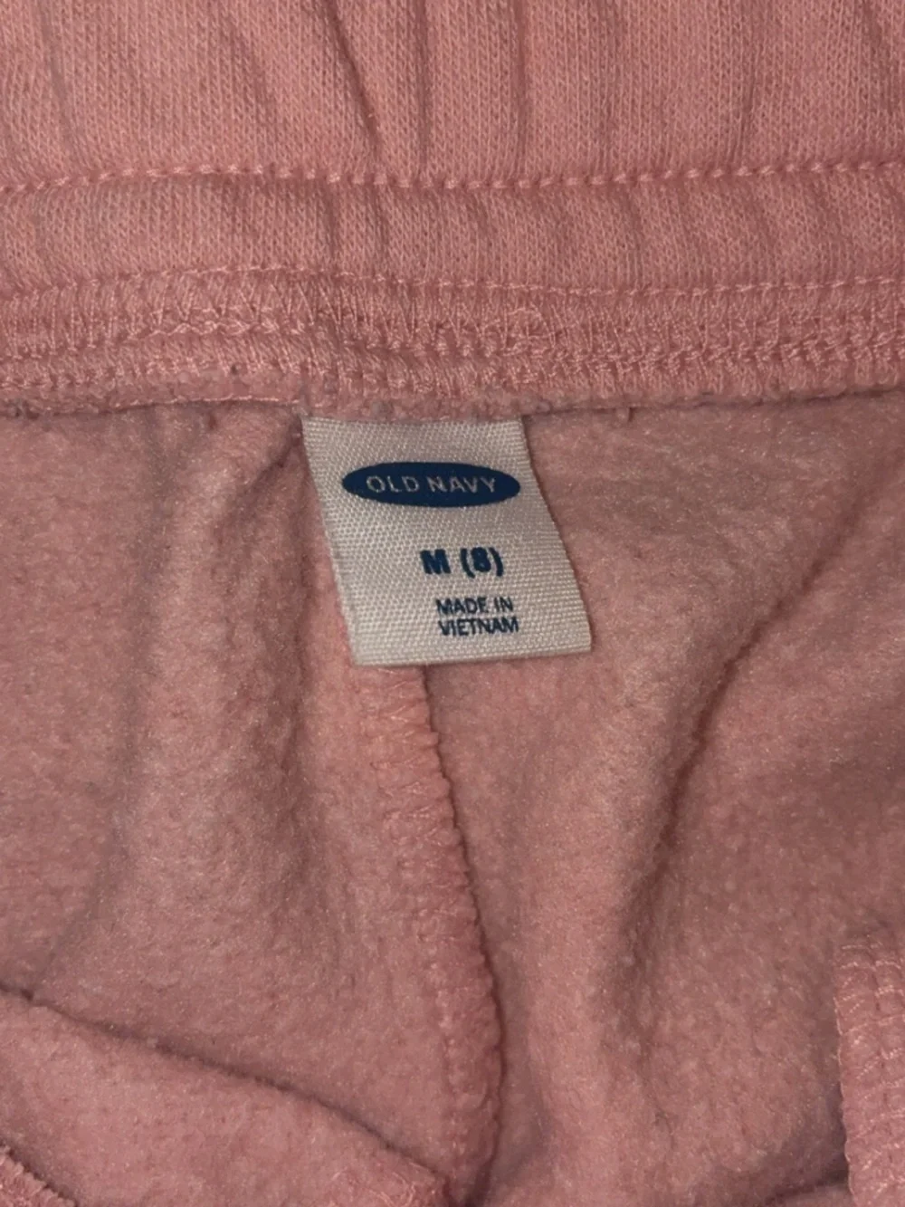 Old Navy Girls Pink Logo Soft Fleece Jogger Sweatpants Size M 8